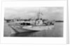 Motor torpedo boat HMS 'MTB 768' (1944), manoeuvring in port by unknown
