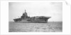 Aircraft carrier HMS 'Indomitable' (1940), under way, approaching Portsmouth harbour by Anonymous