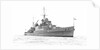 Photograph of HMS 'Sheffield' (1936) at anchor in the Solent in 1937 by unknown