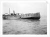 The port quarter view of the light cruiser HMS 'Arethusa' (1913) aground on Cutler Shoal. by Lieutenant Geoffroy William Winsmore Hooper