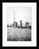 The superstructure and funnels of HMS 'Arethusa' (1913) aground on Cutler Shoal. by Lieutenant Geoffroy William Winsmore Hooper