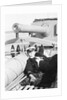 Engineer Lieutenant S. Hocken in the Carley raft on the quarterdeck of HMS 'Aurora' (1913) by Lieutenant Geoffroy William Winsmore Hooper