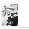 Engineer Lieutenant S. Hocken in the Carley raft on the quarterdeck of HMS 'Aurora' (1913) by Lieutenant Geoffroy William Winsmore Hooper
