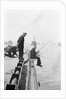 Officer fishing off light cruiser HMS 'Aurora' (1913) by unknown