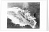 Destroyer HMS 'Daring' (1949) turning to starboard at high speed by unknown