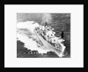 Destroyer HMS 'Daring' (1949) turning to starboard at high speed by unknown