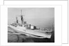 Frigate HMS 'Llandaff' (1955) under way at sea by unknown