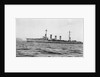 Light cruiser 'Karlsruhe' (Ge, 1916) at anchor in Scapa Flow with topmasts lowered, stern out of picture. by unknown