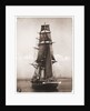 A port view of 'Nautilus' bearing up to her anchorage in Plymouth Sound 1895-1905 by unknown