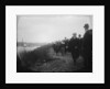 Spectators on the tow path on the south bank of the Thames near Hammersmith Bridge on Boat Race Day, 1907 by unknown