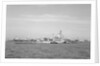 Aircraft carrier HMS 'Illustrious' (1939) in June 1953, anchored in Line F at Spithead for the Coronation Review. The aircraft lighter 'R.N.AIR' is alongside by unknown