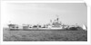 Air craft carrier HMS 'Implacable' (1942) in June 1953, anchored in Line F at Spithead for the Coronation Review by unknown