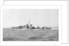 HMS 'Janus' (Br, 1938), under way at speed off Alexandria, passing HMS 'Phoebe' (Br, 1939), 12 May 1941 by unknown