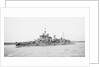 Heavy cruiser HMS 'London' (1927) under way in Scapa Flow, bound out by unknown