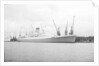 A starboard near beam from just forward of broadside view of 'Pendennis Castle' (1958), at quayside, Southampton by unknown