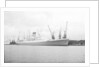 A starboard near beam from just forward of broadside view of 'Pendennis Castle' (1958), at quayside, Southampton by unknown