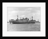 Photograph of cargo liner 'St. Essylt' (1948) in May 1955, under way on the River Thames at Tilbury, bound out in ballast by unknown