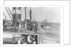 Deck and lifeboat view aboard cargo liner 'Craftsman' (Br, 1897), Charente S S Co Ltd by unknown