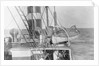 Deck and lifeboat view aboard cargo liner 'Craftsman' (Br, 1897), Charente S S Co Ltd by unknown
