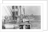 Deck and lifeboat view aboard cargo liner 'Craftsman' (Br, 1897), Charente S S Co Ltd by unknown