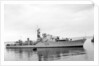 Destroyer HMS 'Diana' (1952) under way at Swansea, bound in by unknown