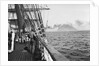 Land on the Horizon - Ailsa Craig on starboard and the 'Grace Harwar' is towed from Queenstown by Alan Villiers
