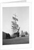 Journey's End: drying sail waiting to be docked by Alan Villiers