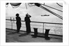 Elisabeth Jacobsen (right) and Ruby de Cloux at the poop rail looking towards the steamship 'Santarosa' (1905) by Alan Villiers
