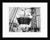 The life raft from 'Elingamite' (1887) being hoisted off the upper deck of HMS 'Penguin' (1876) by Willoughby Pudsey Dawson
