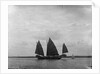 A three-masted 'man of war' Junk near Shanghai by Kenneth Hurlstone Jones