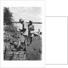 A British government official checking mangrove poles by Alan Villiers