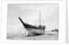 'Triumph of Righteousness' propped for redressing of the hull by Alan Villiers