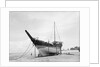 'Triumph of Righteousness' propped for redressing of the hull by Alan Villiers