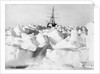 A distant bow view of 'Endurance' (1912) frozen into the ice floe, Weddell Sea, Antarctica by unknown
