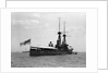 Battleship HMS 'Temeraire' (1907) at anchor at Spithead, with awning rigged aft by unknown
