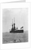 Battleship HMS 'Bellerophon' (1907) at anchor at Spithead, with awning rigged aft by unknown
