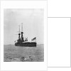 Battleship HMS 'Bellerophon' (1907) at anchor at Spithead, with awning rigged aft by unknown