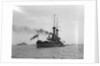 Battleship HMS 'Superb' (1907) at anchor at Spithead, with awning rigged aft by unknown