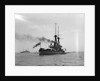 Battleship HMS 'Superb' (1907) at anchor at Spithead, with awning rigged aft by unknown