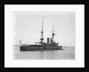 HMS 'Implacable' (1899) at anchor at Spithead, with awning rigged aft by unknown