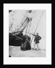 Photograph of John and Ann Gambles standing by the bow of the 'Ann Gambles' barque by unknown