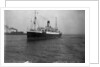 Cargo liner 'Baltara' (Br, 1909) ex 'Suntemple' and ex 'Berbice', United Baltic Corp Ltd, at anchor by unknown