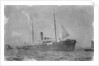 General cargo ship 'Tak Sang' (Br, 1892) Indo-China S.N. Co Ltd, at anchor by Unknown