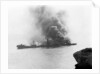 'War Knight' (Br, 1917), on fire in Freshwater Bay, Isle of Wight by unknown