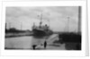 'Radnorshire' (Br, 1919) cargo liner, Royal Mail Steam Packet Co., in King George V Dock lock, London by unknown