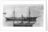 'Rhone' (Br, 1865), passenger/cargo liner, at anchor by unknown