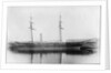 A starboard broadside view of 'Briton' (1861) at quayside in Southampton by unknown