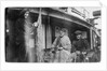 Apprentice Williams and others making sennit mats aboard 3 masted ship 'Zealandia' (Br, 1869), Shaw, Savill & Albion Co Ltd by unknown
