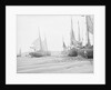 Barges taking sand and gravel at low tide on "The Crow", North of Appledore, North Devon by W. C. Fox