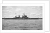 HMS 'King George V' (Br, 1939), anchored at Falmouth with awning rigged aft by Unknown